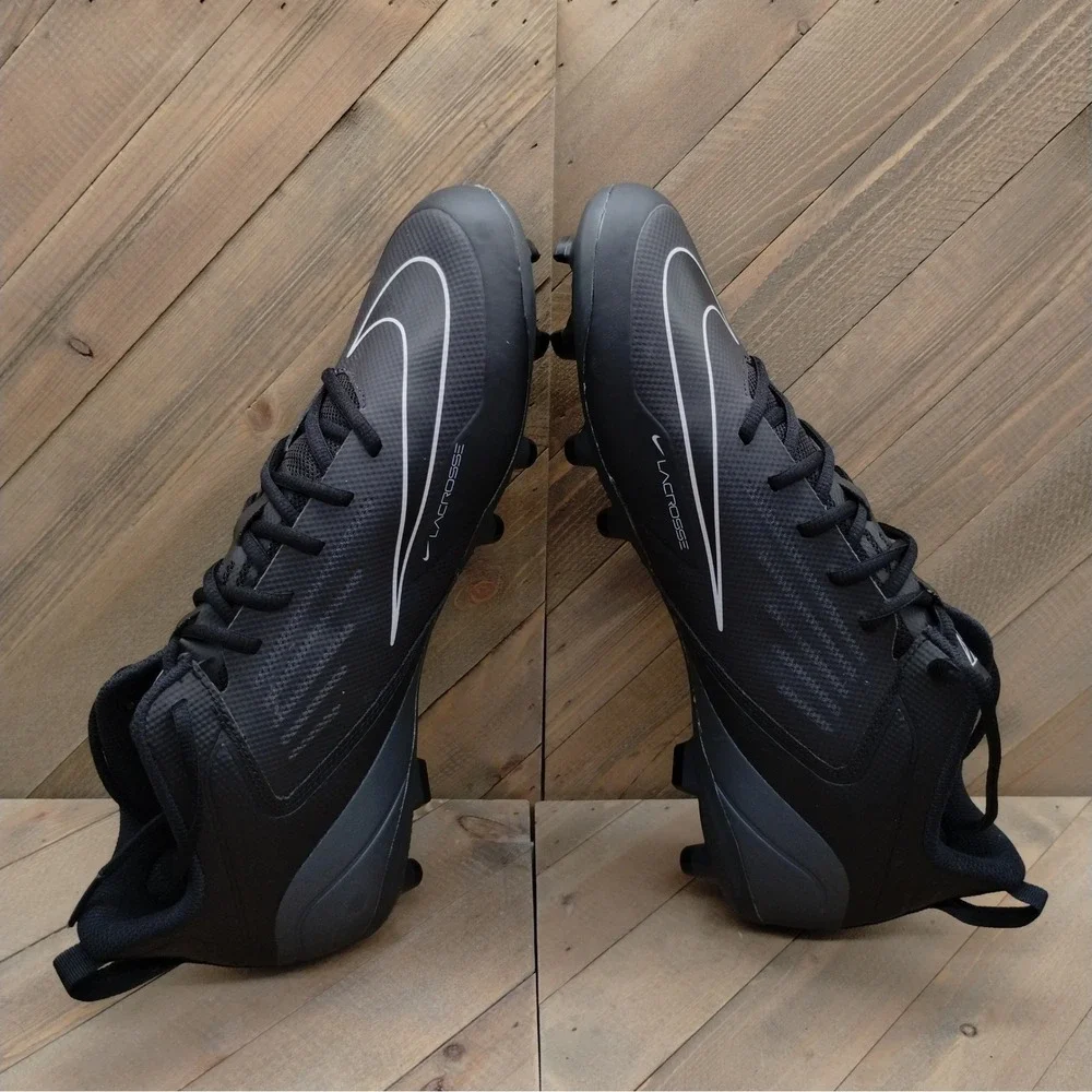 Nike Alpha Huarache‎ 8 Pro Black Lacrosse Cleats Mens Size 12 Athletic Shoes